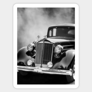 Packard Classic Car Black And White photograph Sticker